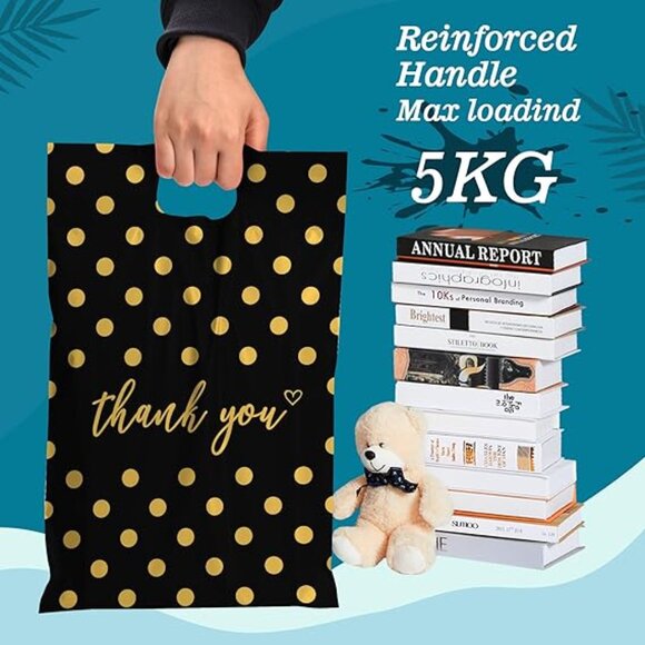 10 pcs Poly Mailers with Handle 10 X 13 Inch Premium Shipping Bags - Picture 2 of 3